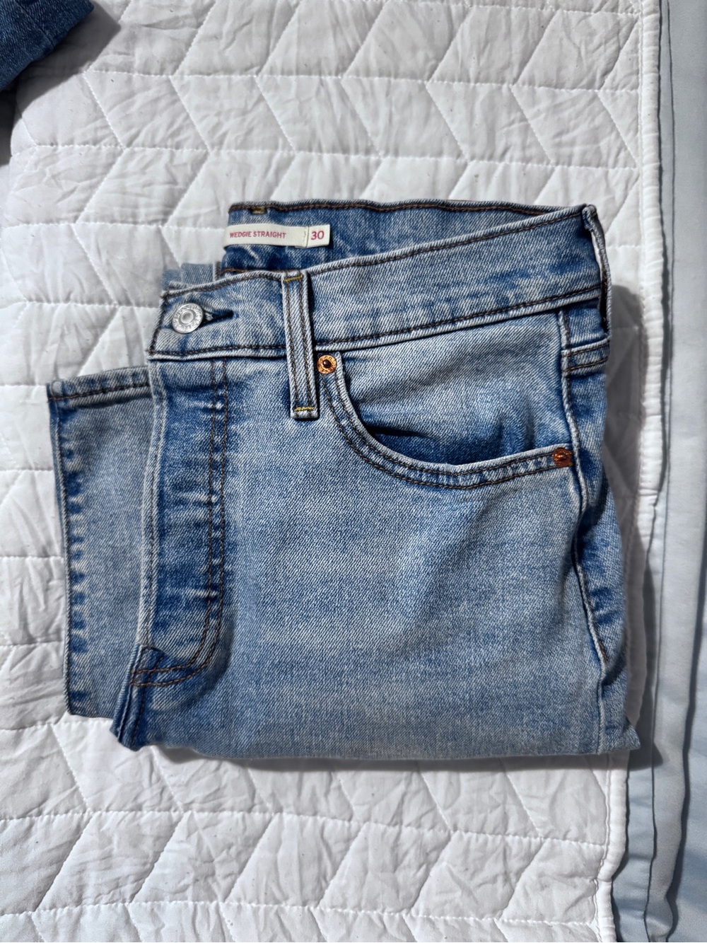 Levi’s Wedgie Light Blue Denim 4 button Jeans